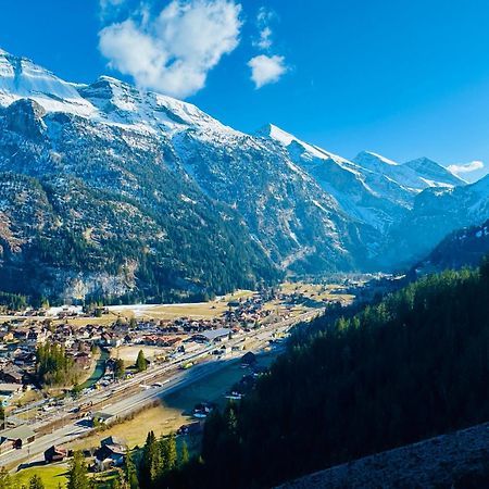 Bellevue & Classy Mountain View Apartment Kandersteg Kültér fotó