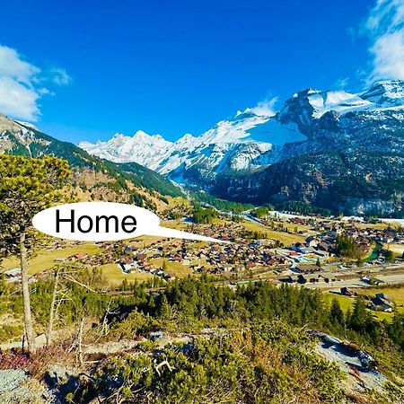 Bellevue & Classy Mountain View Apartment Kandersteg Kültér fotó